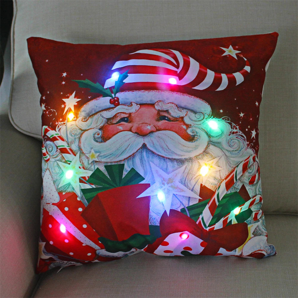 Christmas decoration Catted LED pillow cover