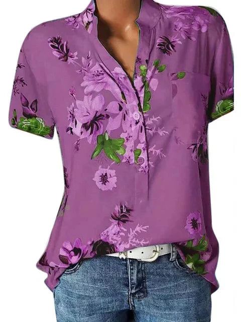 Elegant women's printed casual shirt