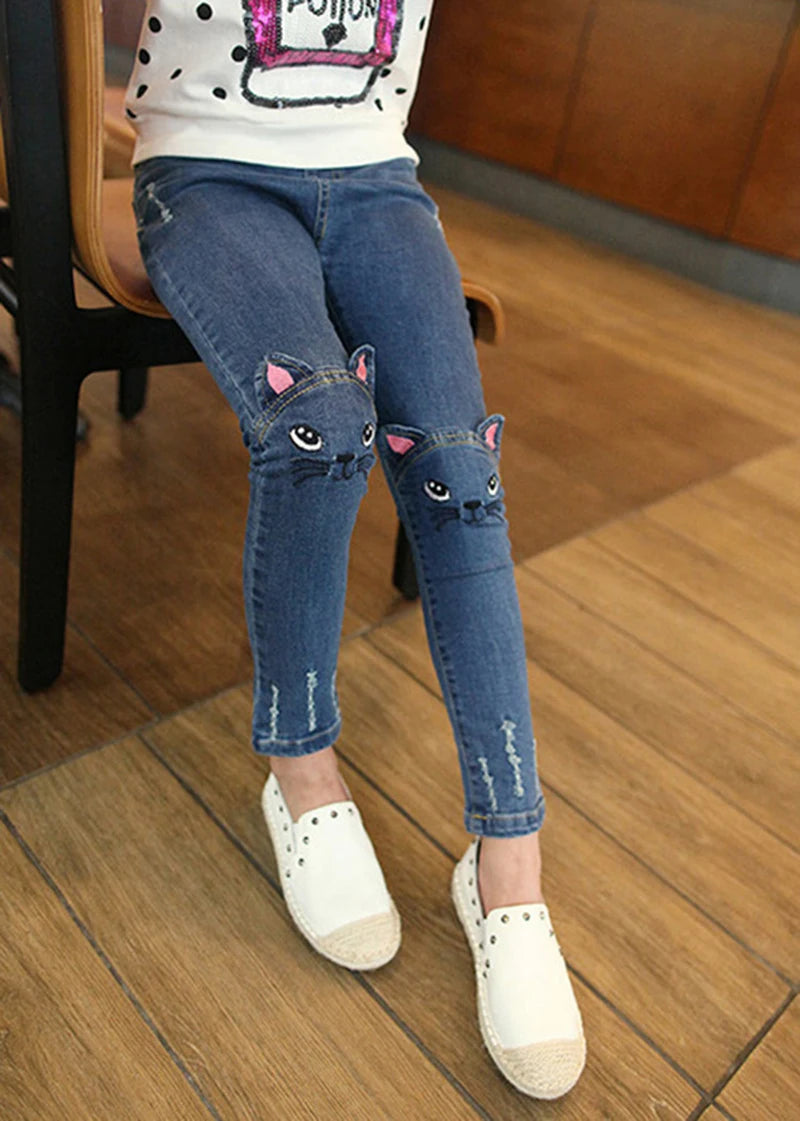 Casual Denim Long Fashion Kids Skinny Trousers