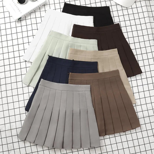 Women's Korean Style Skirt For School Girl Uniform