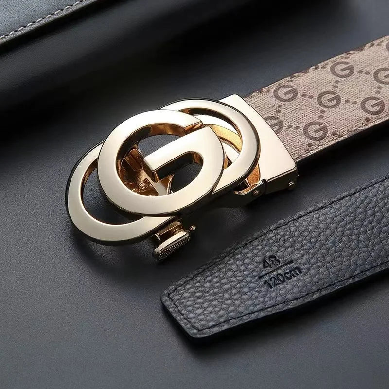 Top men's genuine leather fashion luxury belt