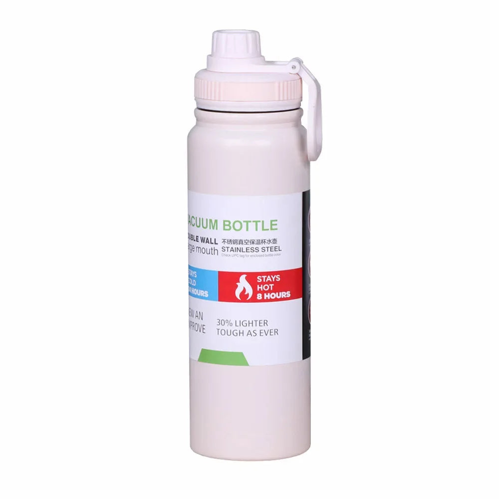 600/800/1000ML Portable Thermos Bottle 304 Stainless Steel Travel Mug Double Wall Vacuum Flask Insulated Tumbler Water Bottle