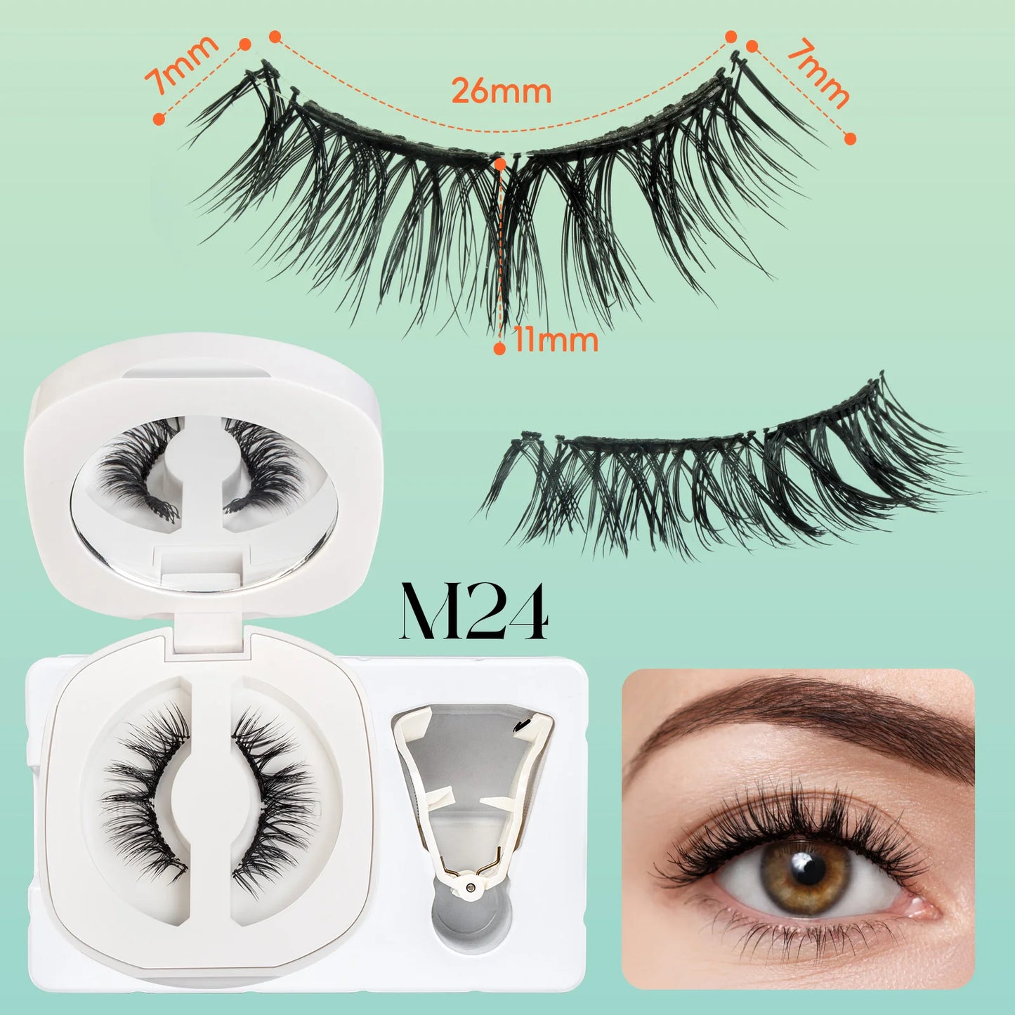 Magnetic No Glue Needed Reusable Eyelashes
