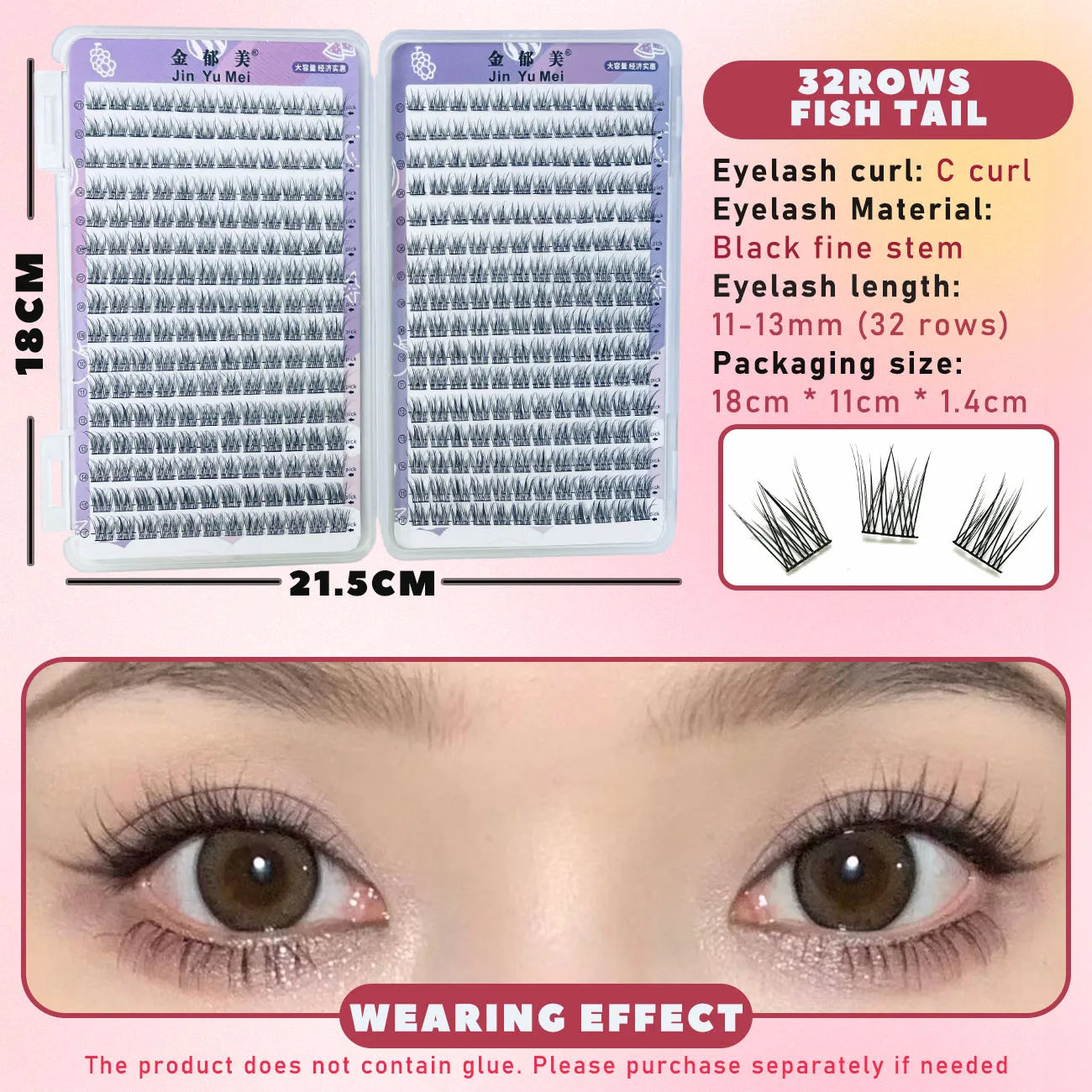 32 Rows Large Capacity Eyelashes Extension