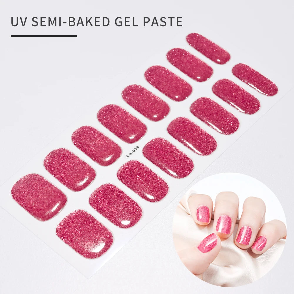 Transparent Semi Cured Gel Nail Strips