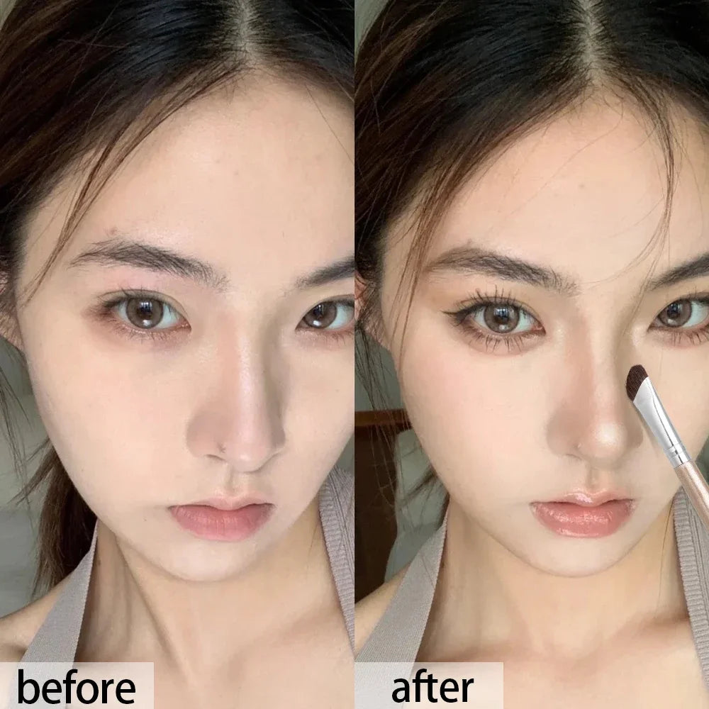 Flat Angled Nose Shadow Makeup Brushes