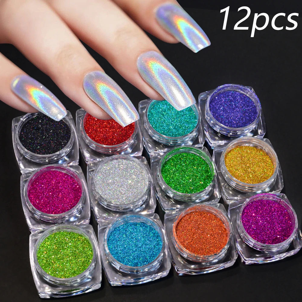 Sparkly Holographic Fine Sugar Nail Powder