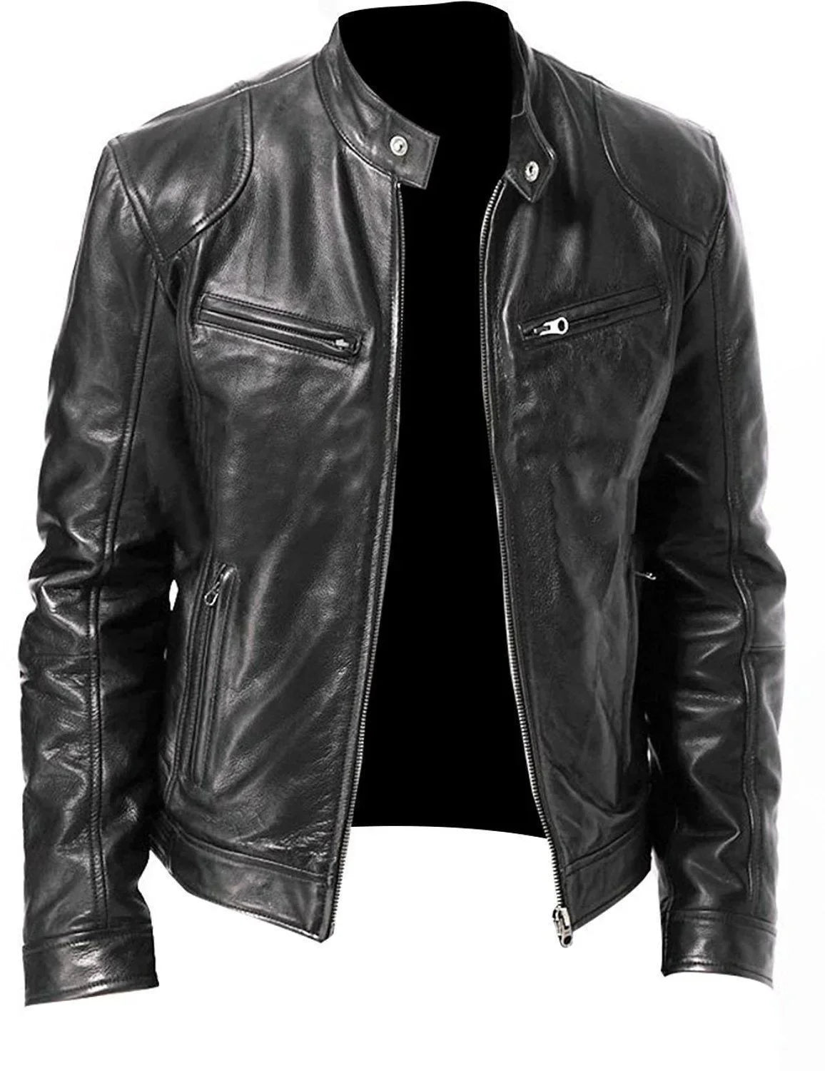 Winter Fashionable PU Leather Men Jacket