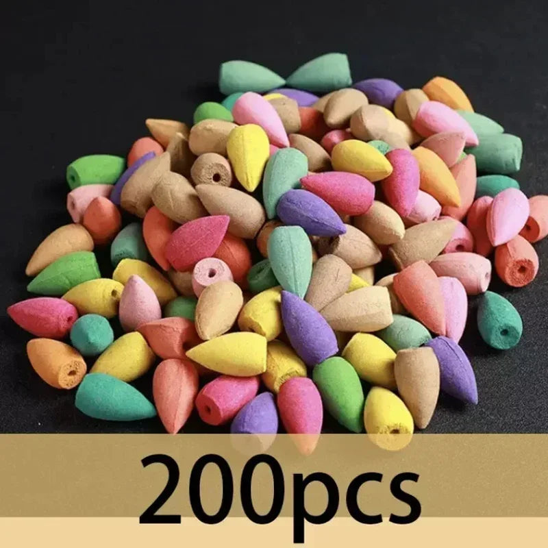 GBBMA Mixed Aroma Tower Incense Natural Sandalwood Agarwood Flower Lavender Yoga Aromatherapy Refluxing Scent for Relaxation