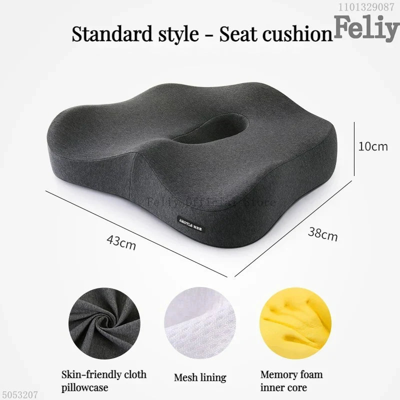 Memory Foam Car Seat Support Waist Cushion