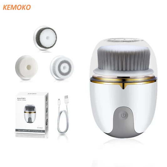 3 IN 1 Ultrasonic Facial Cleaner Pore Face Electric Face Cleansing Brush Skin Care Massager Blackhead Remover Facial Clean Brush
