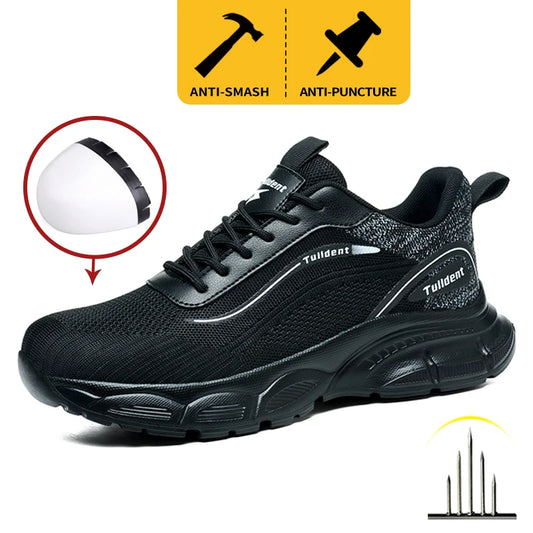 Men's safety anti smash and anti stab work shoes