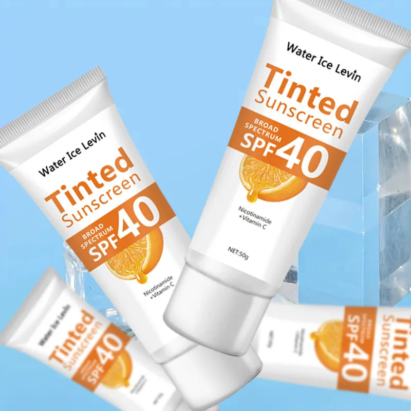 Orange sunscreen lotion moisturizer anti-aging