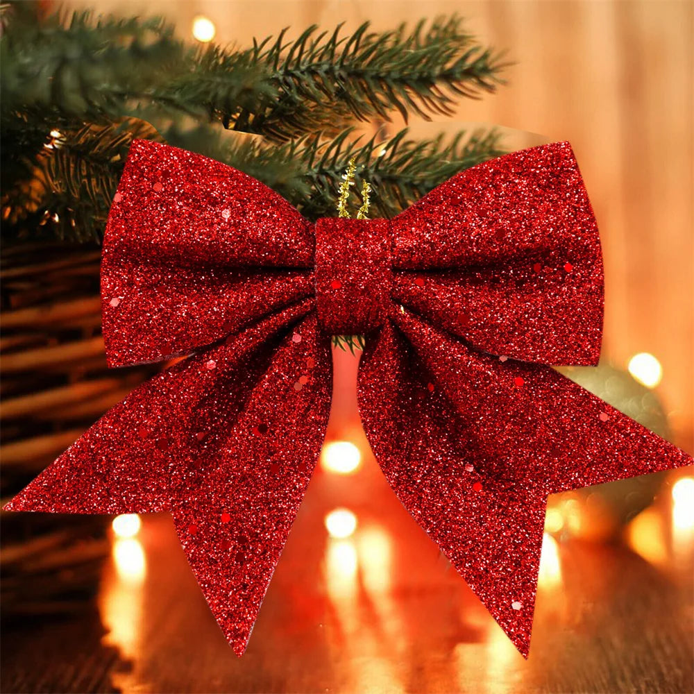 Sparkling Bow Christmas Decorations