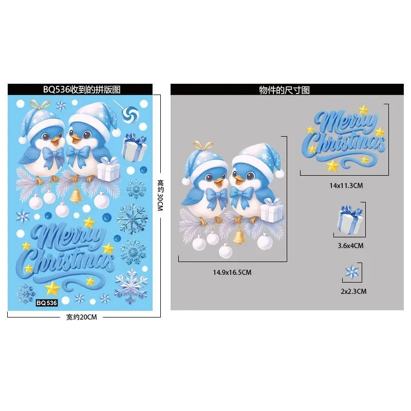 Christmas Window Stickers Snowman