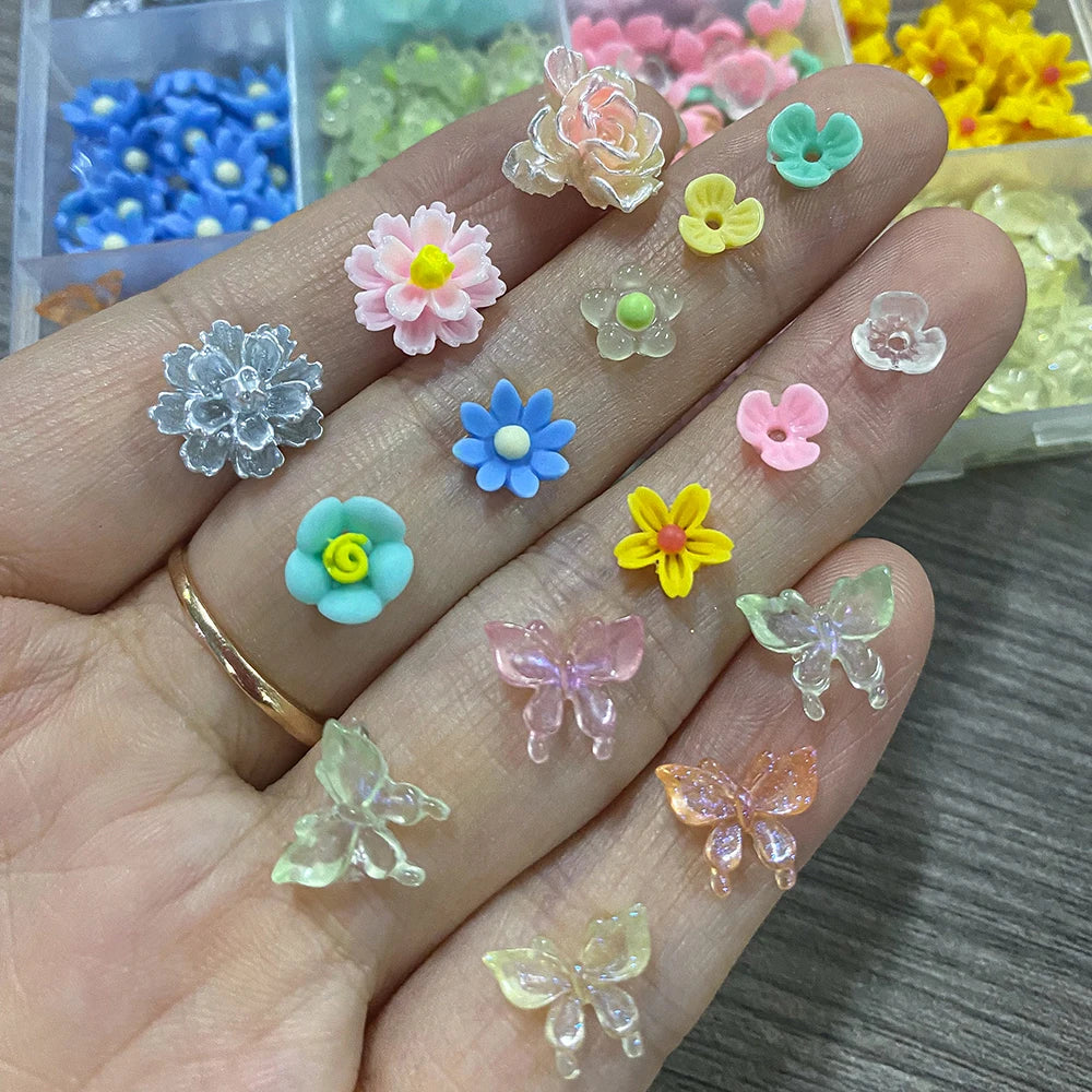 3D Multi-Shapes Flower Butterfly Nail Art