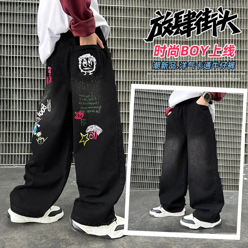 unisex Denim Straight Pant