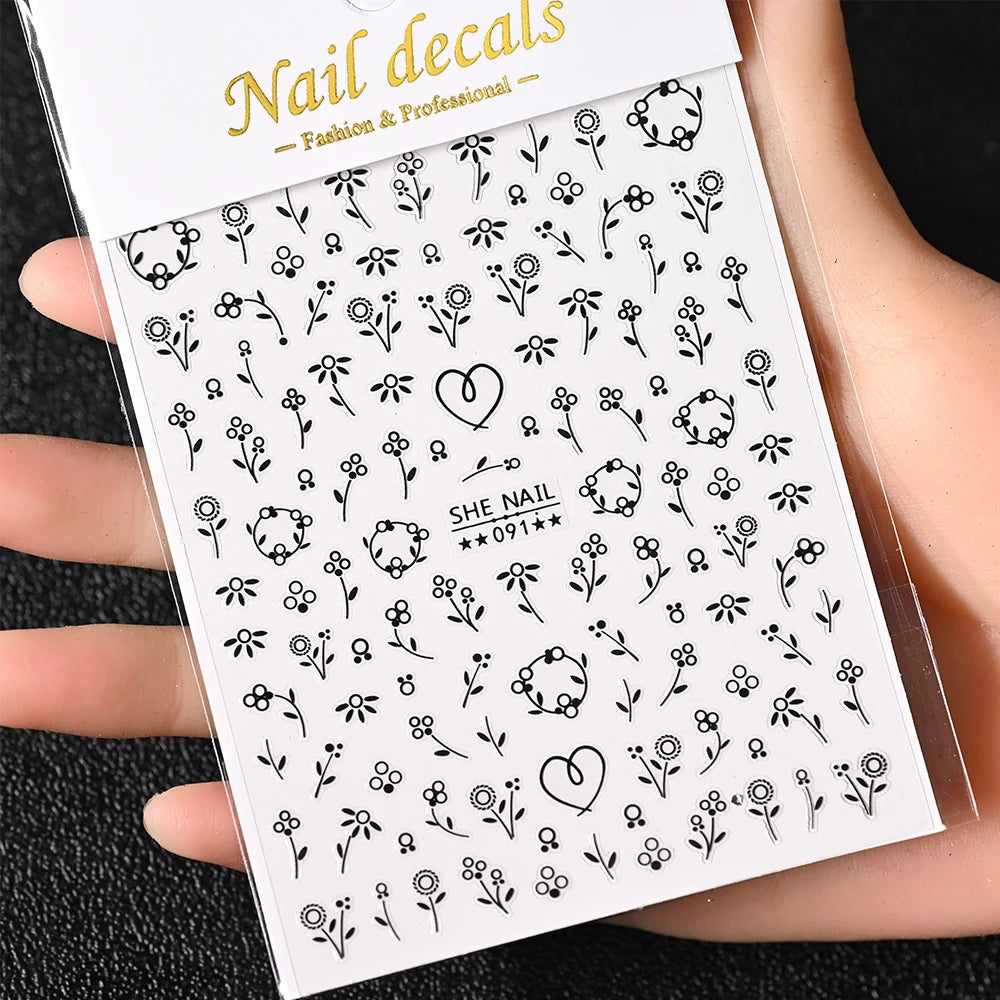 3 D Bronzing Nail Art Sticker
