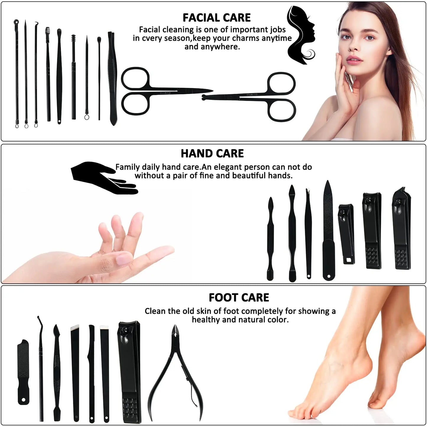 26 Pieces Stainless Steel Manicure Kit