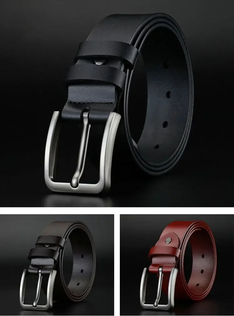 Business Leisure Men's Alloy Pin Buckle Belts