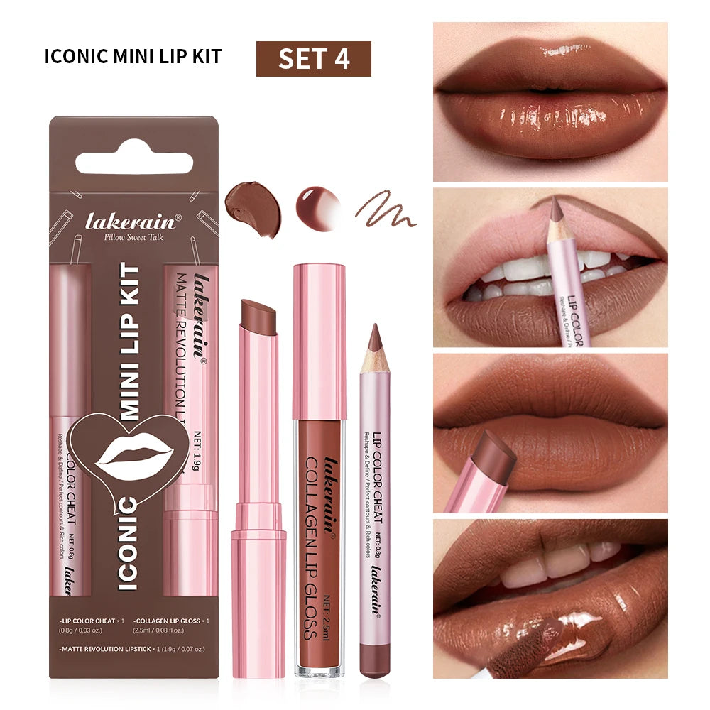 Lip liner&Lipstick Lip Gloss Set