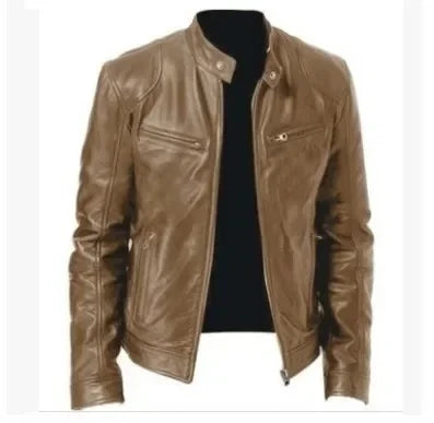 Winter Fashionable PU Leather Men Jacket