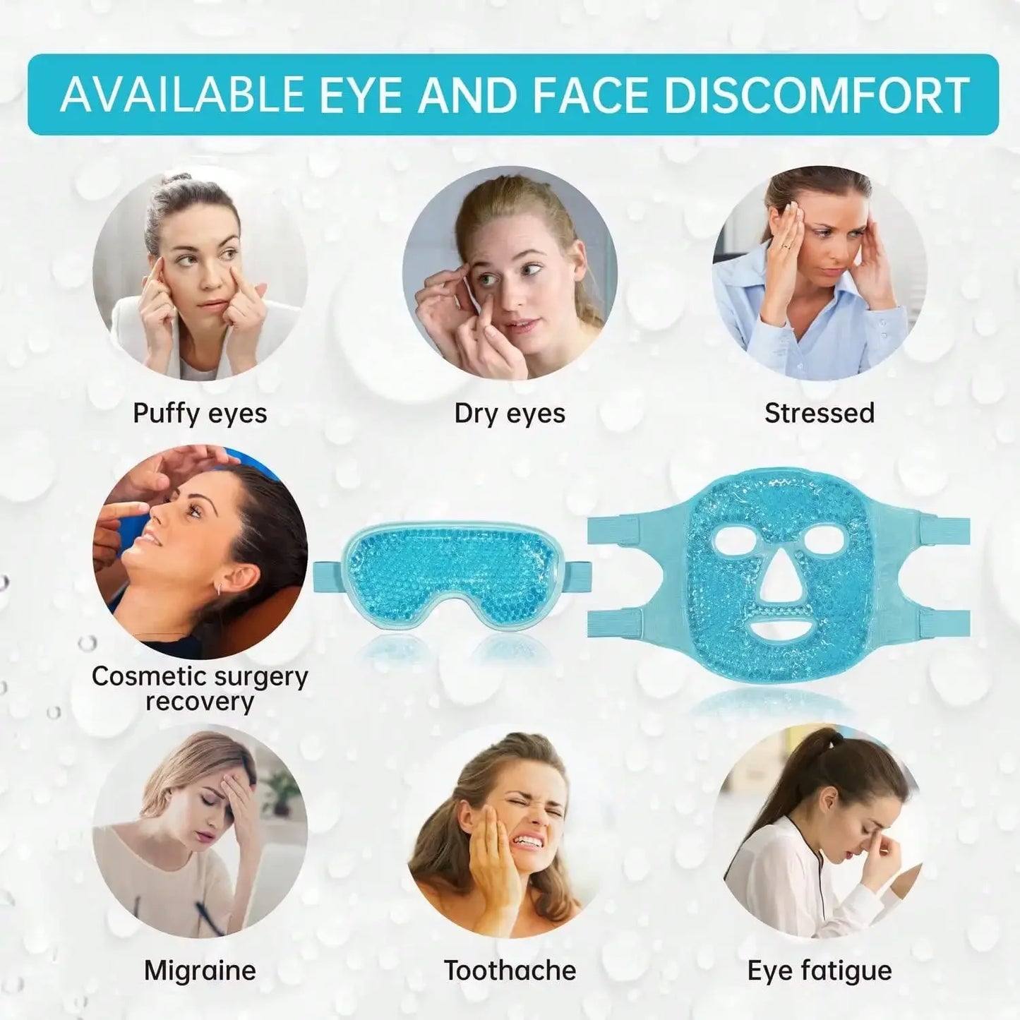 Gel Cooling Ice Face Eye Mask
