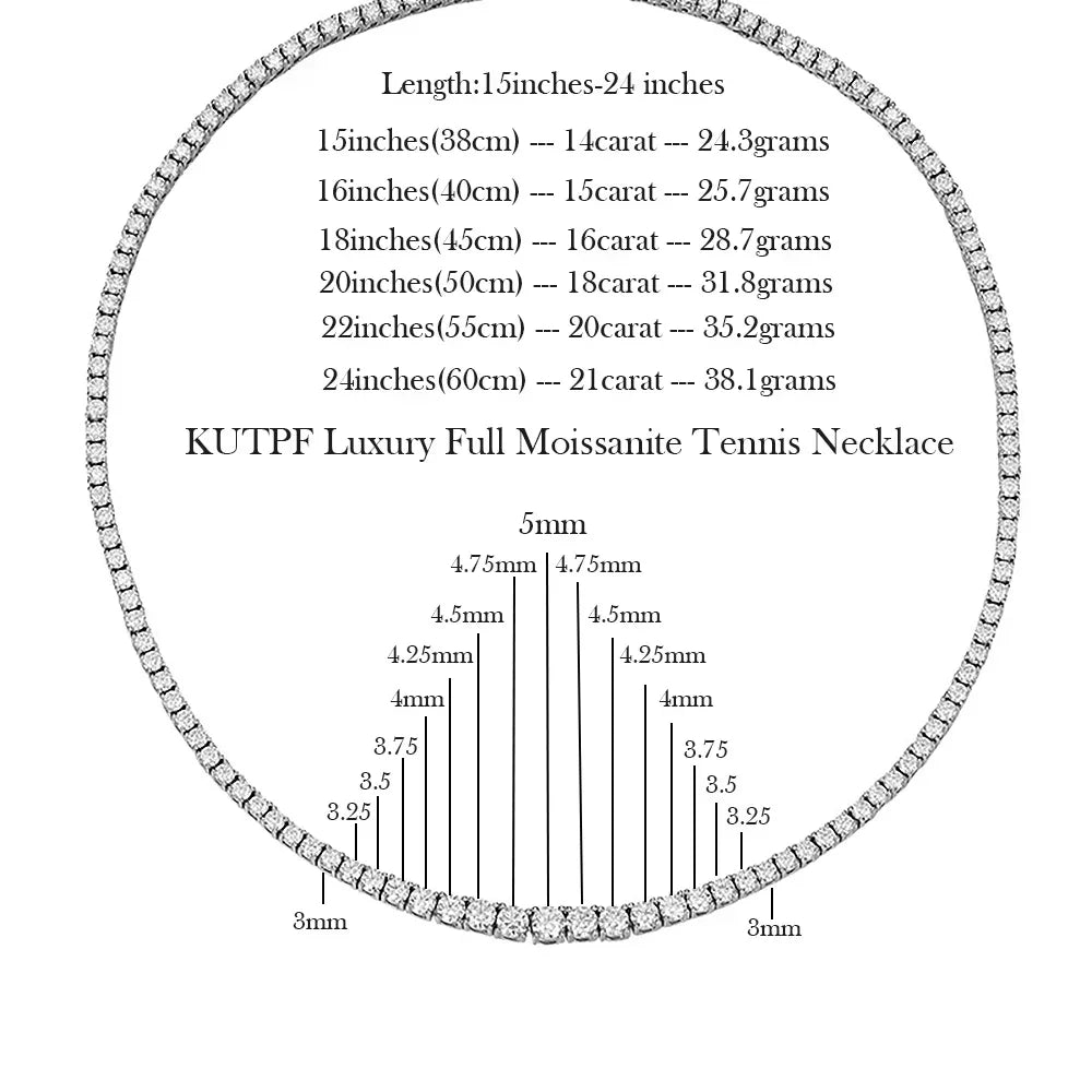 Gradient Diamond Tennis Necklace