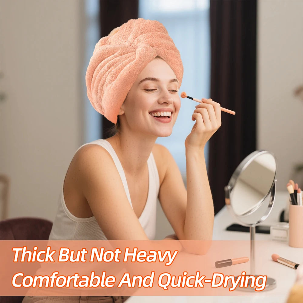 Wide tailed dry hair cap