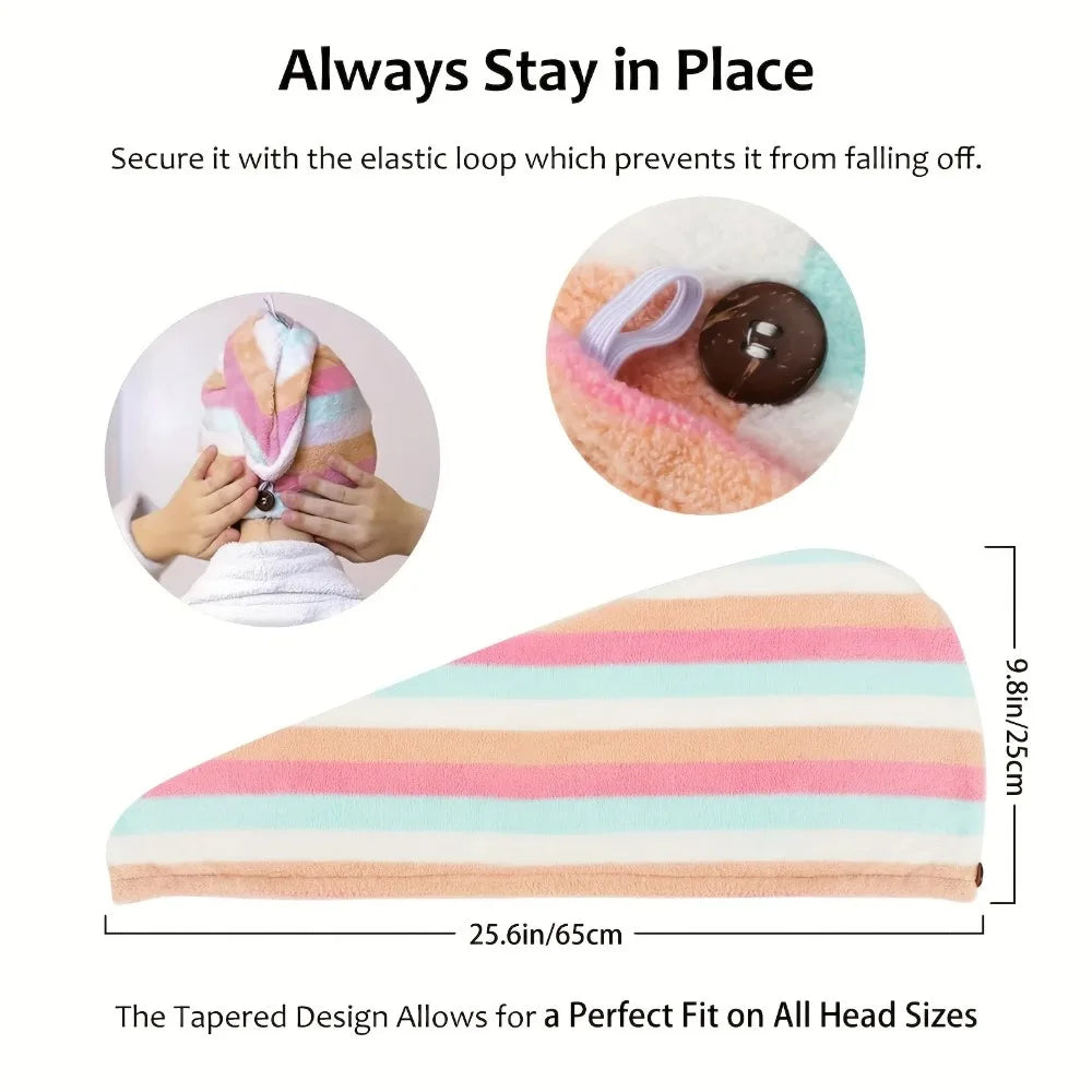 Ultra Absorbent Quick Dry Hair Towel Cap