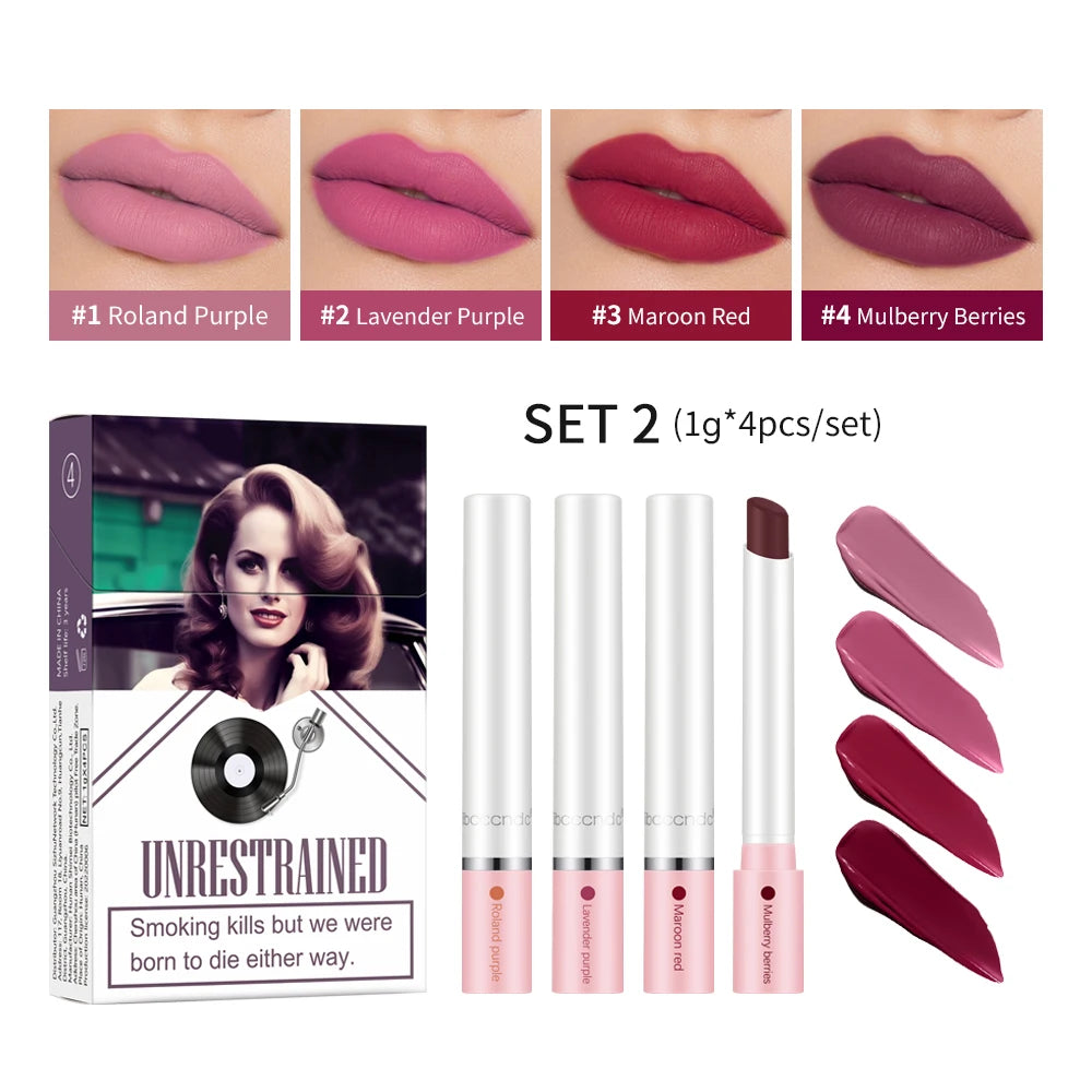 4 pcs/set Cigarette Lipstick Set