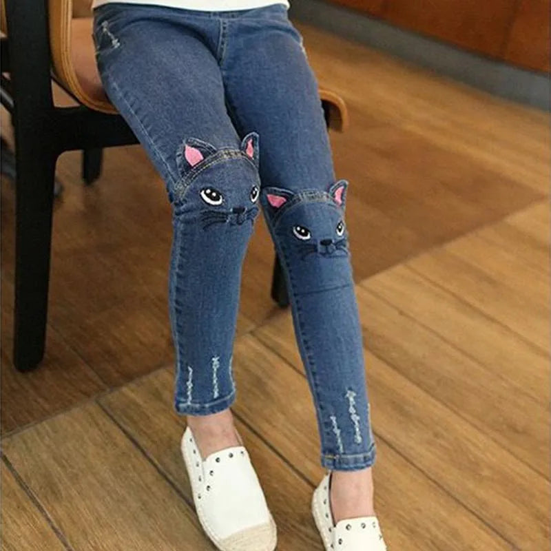 Casual Denim Long Fashion Kids Skinny Trousers