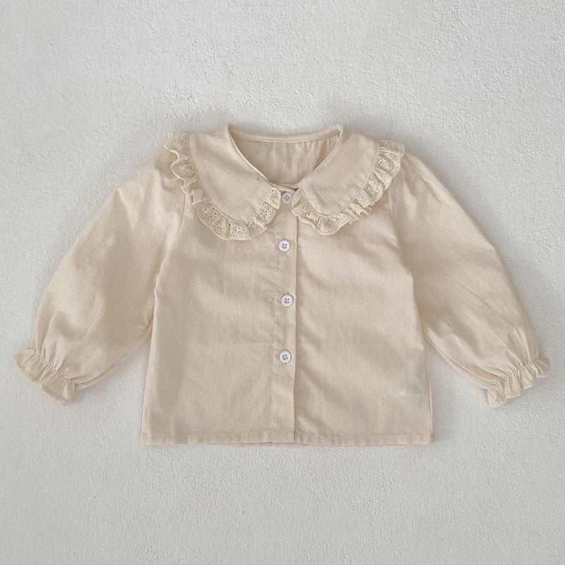 Black Ear Edge Doll Neck Top