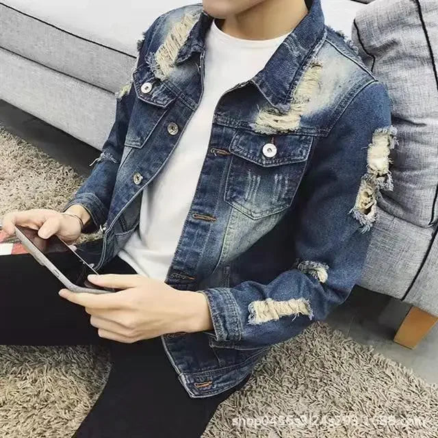 Men's Trendy Denim Korean Style Unique Top