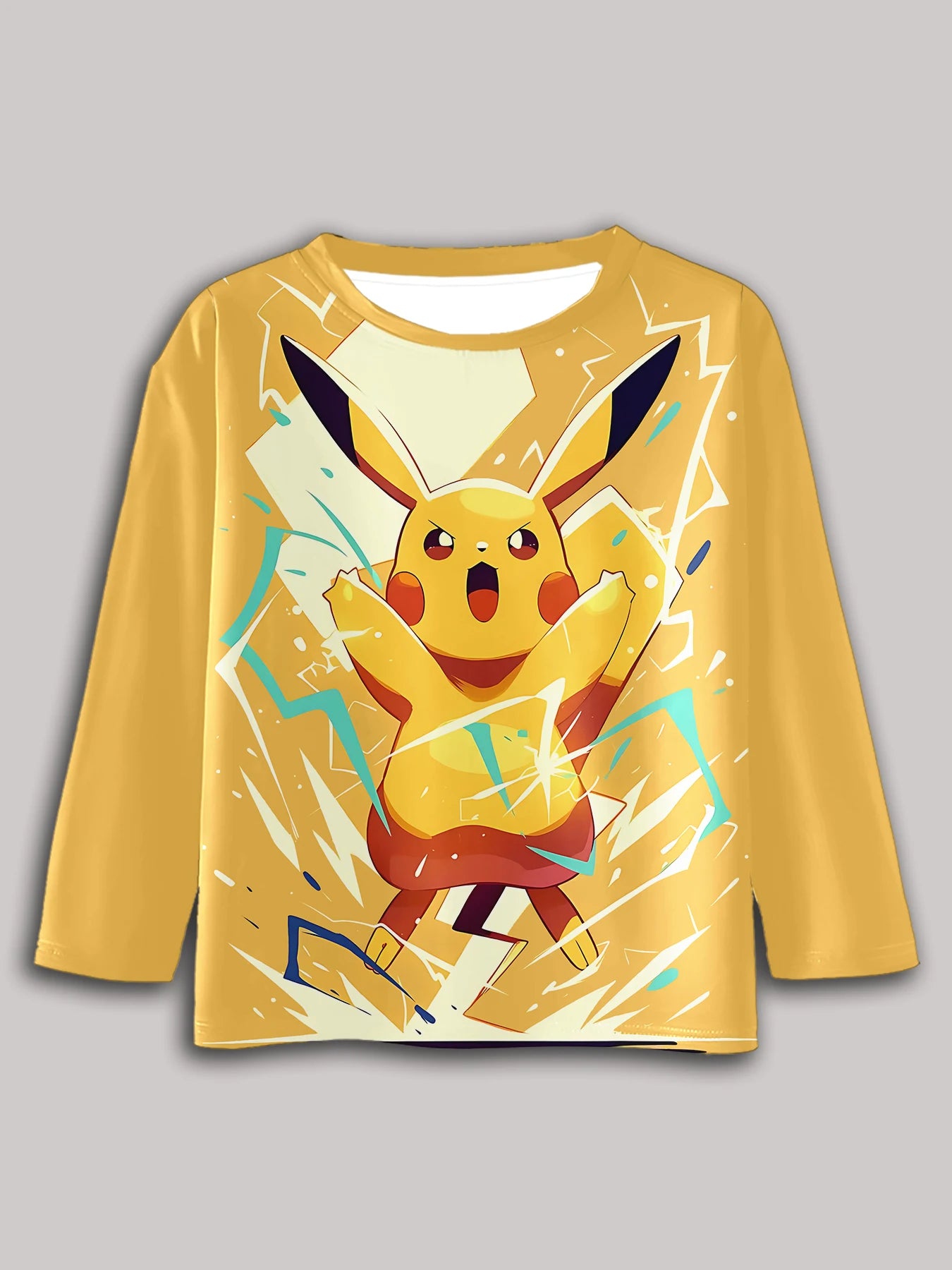 3D Print Casual Round Neck Boys and Girls Tops