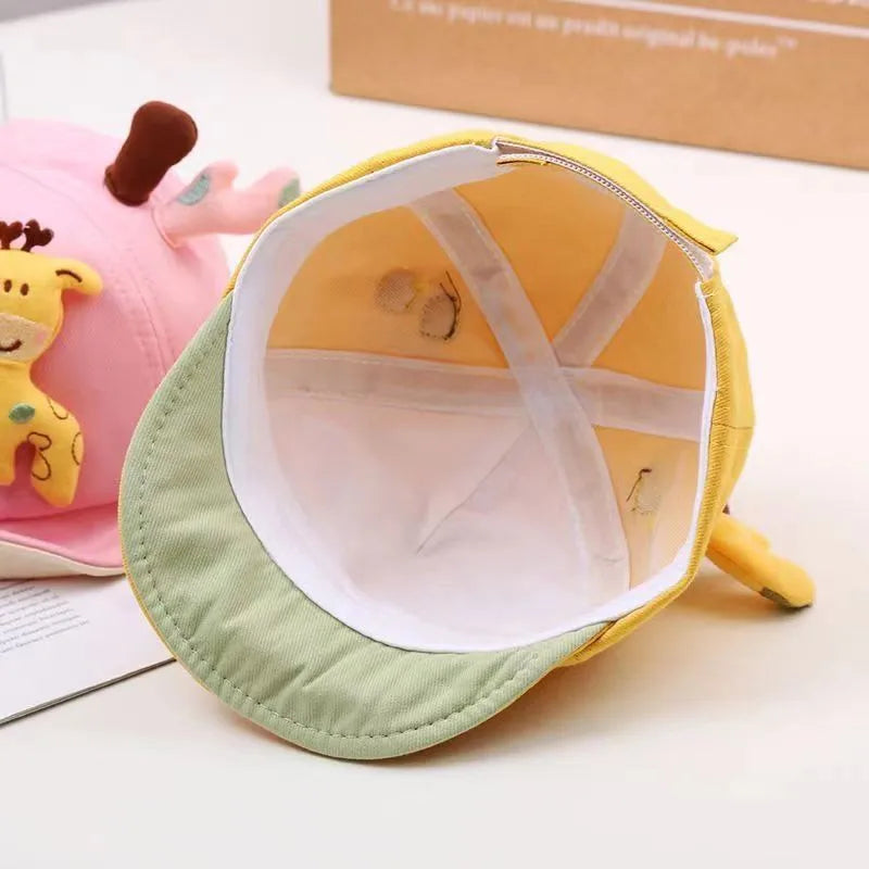 Cute Giraffe Baby Duckbill Hat