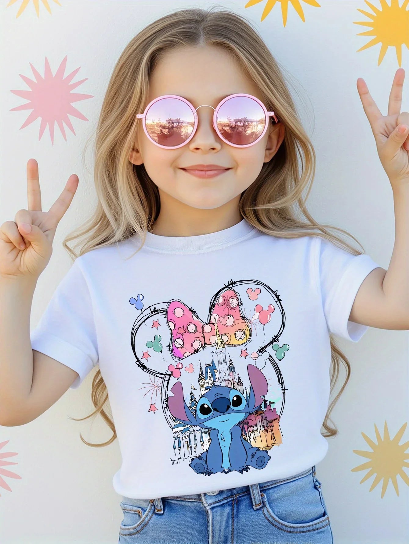 Disney Stitch Kids Printed T-Shirts