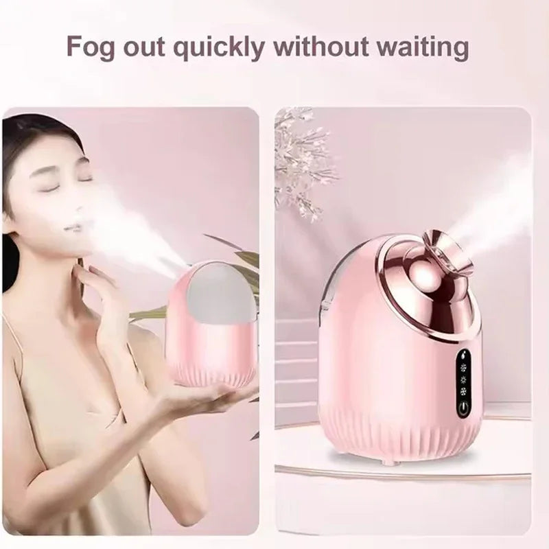 Facial Steamer Cold and Warm Mist Humidifier for Face Sauna Deep Cleaning Vaporizer Sprayer Salon Home Spa Skin Care Whitening