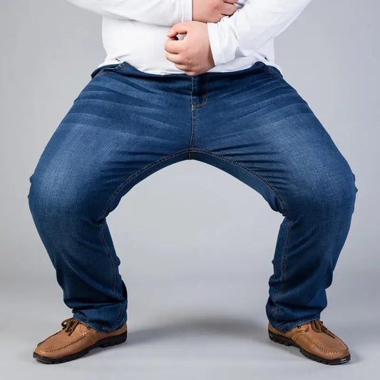 Plus Size elastic Denim Pants For Men