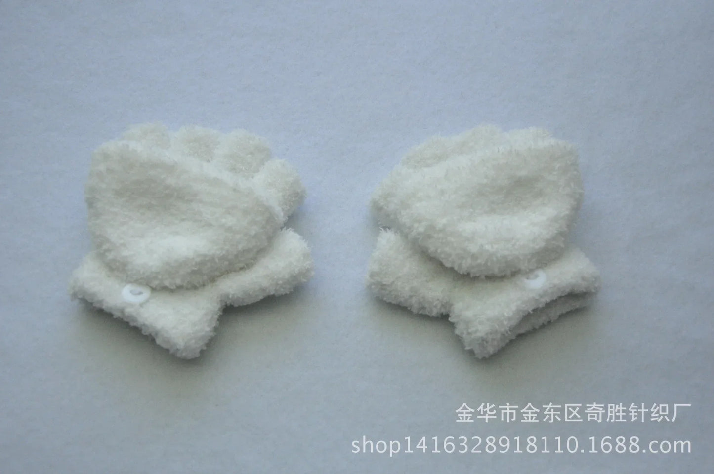 Baby Cashmere Warm Half Fingered Flap Mittens