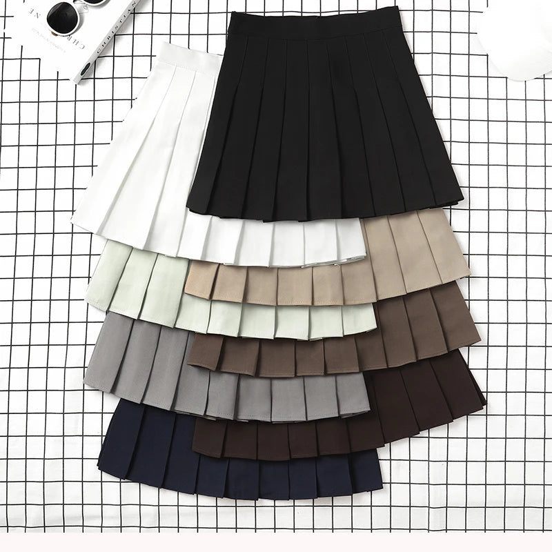 Women's Korean Style Skirt For School Girl Uniform