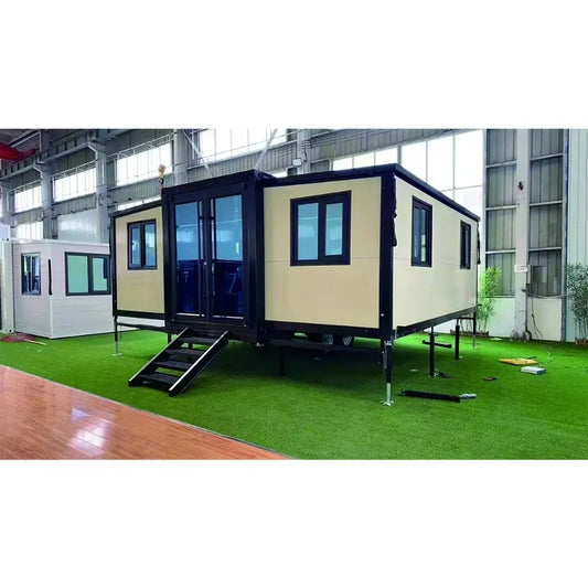 20ft 40ft Foldable House Expandable Living Container House 2/3/4 Bedrooms, Expansion Box Room with En Suite Toilet and Kitchen