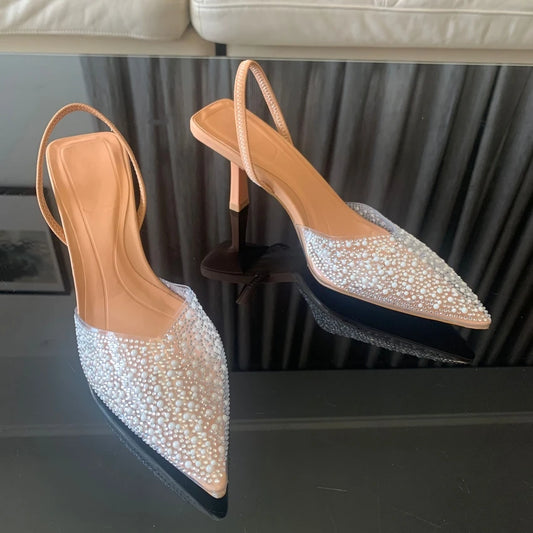 Women Pearl Decoration Pumps
