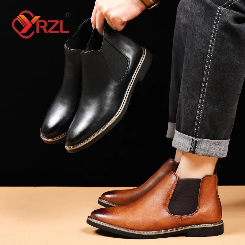 Men Chelsea Retro Comfortable PU Leather boots