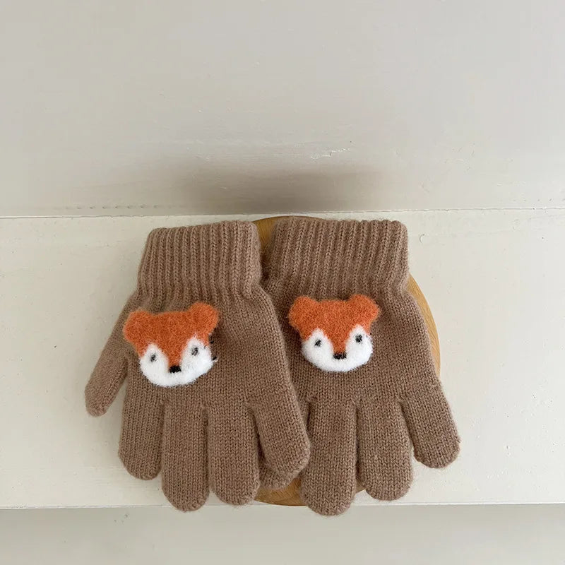 Cartoon Children Woolen Knitted Glove