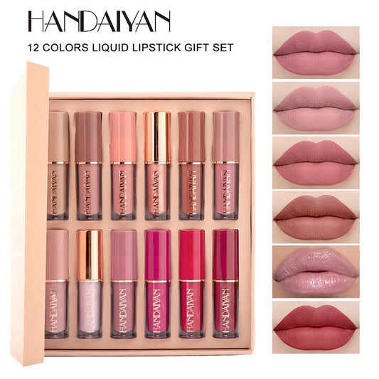 12 Color Matte Liquid Lipstick Kit