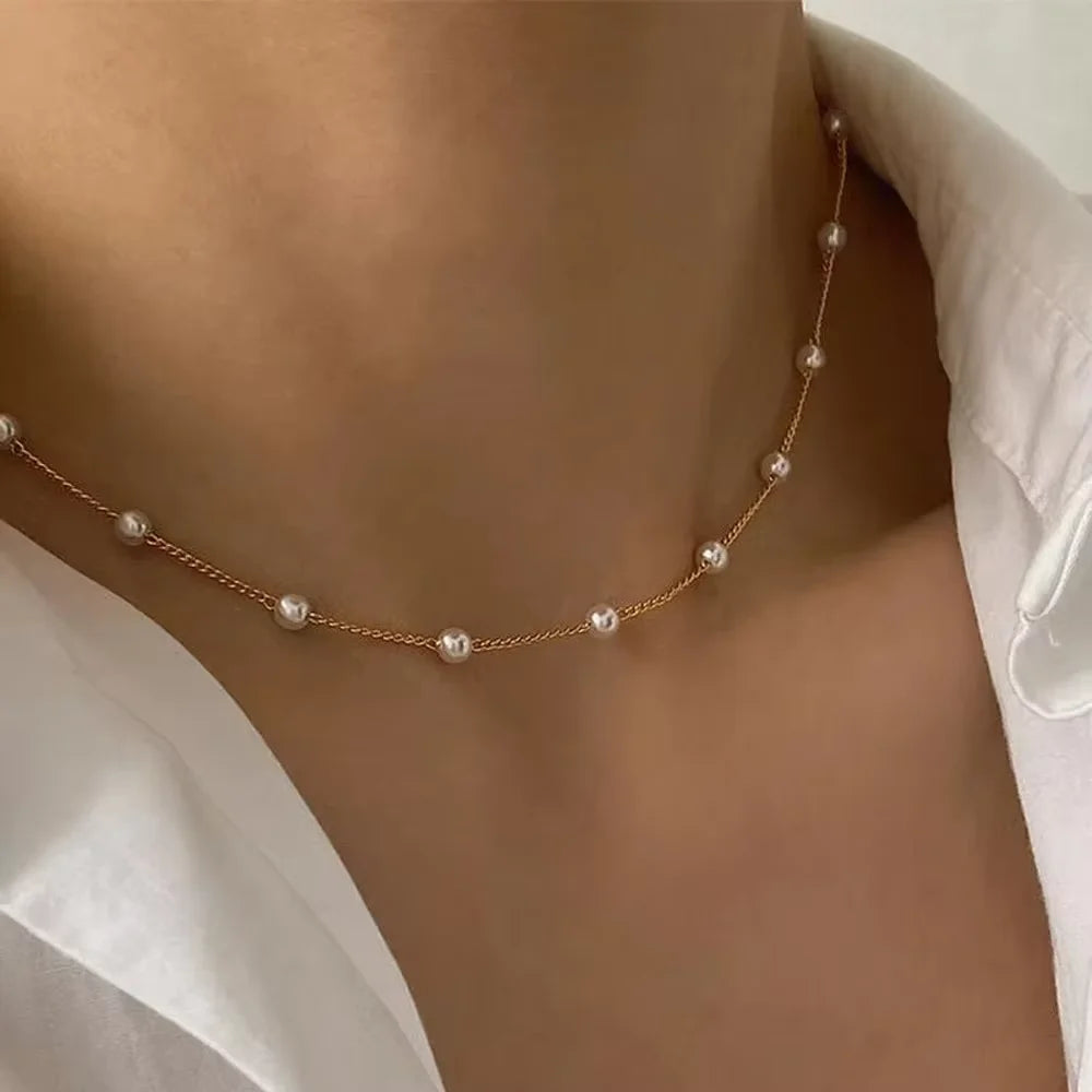 Stylish Pearl Necklace Set