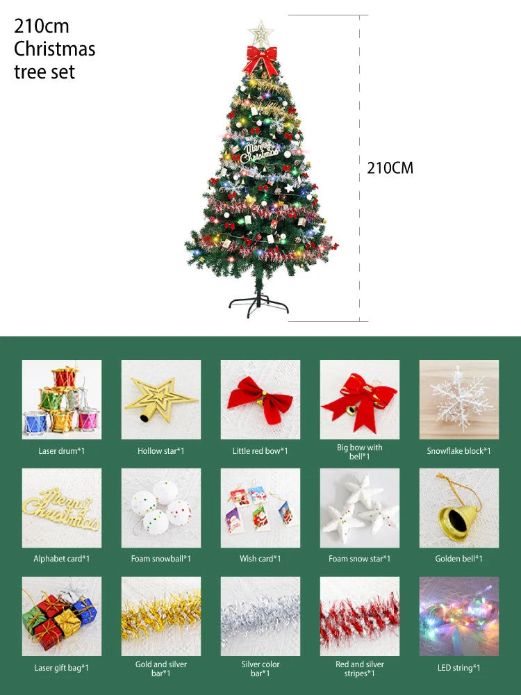 150/180/210cm PVC Artificial Xmas Tree
