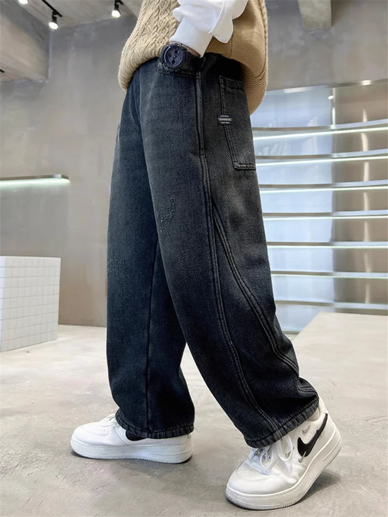New Boys Denim Teenager Casual Trouser