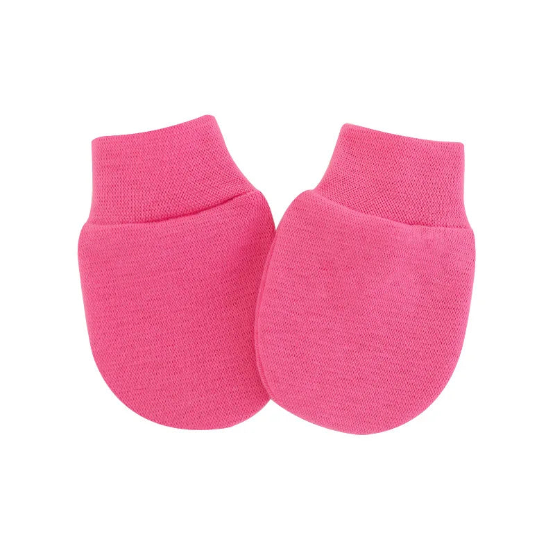 2pcs Baby Anti Scratching Soft Cotton Gloves+Mittens
